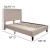Flash Furniture SL-BK5-F-B-GG Full Size Tufted Upholstered Platform Bed, Beige Fabric addl-4