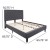 Flash Furniture SL-BK5-Q-DG-GG Queen Size Platform Bed Frame with Headboard addl-5