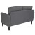 Flash Furniture SL-SF918-2-DGY-F-GG Washi Park Dark Gray Fabric Upholstered Loveseat addl-2