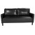 Flash Furniture SL-SF918-3-BLK-GG Washi Park Black LeatherSoft Upholstered Sofa addl-4