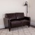 Flash Furniture SL-SF919-2-BRN-GG Candler Park Brown LeatherSoft Upholstered Loveseat addl-1