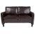 Flash Furniture SL-SF919-2-BRN-GG Candler Park Brown LeatherSoft Upholstered Loveseat addl-5
