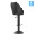 Flash Furniture SY-802-BK-GG Commercial Black LeatherSoft Adjustable Height Pedestal Bar Stool, Set of 2 addl-2