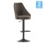 Flash Furniture SY-802-BR-GG Commercial Brown LeatherSoft Adjustable Height Pedestal Bar Stool, Set of 2 addl-2