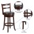 Flash Furniture TA-16029-CA-GG 30"H Cappuccino Wood Black LeatherSoft Swivel Barstool addl-3