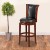 Flash Furniture TA-220130-DC-GG 30"H Dark Chestnut Wood Black LeatherSoft Swivel Barstool addl-1
