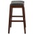 Flash Furniture TA-411030-CA-GG 30"H Backless Cappuccino Wood Black LeatherSoft Saddle Seat Barstool addl-2