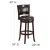 Flash Furniture TA-61029-CA-GG 29"H Cappuccino Wood Black LeatherSoft Swivel Barstool addl-4