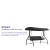 Flash Furniture TLH-007-BK-GG Black 3-Seat Outdoor Steel Convertible Canopy Patio Swing Bed addl-3
