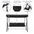 Flash Furniture TLH-007-BK-GG Black 3-Seat Outdoor Steel Convertible Canopy Patio Swing Bed addl-4