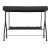 Flash Furniture TLH-007-BK-GG Black 3-Seat Outdoor Steel Convertible Canopy Patio Swing Bed addl-8