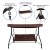 Flash Furniture TLH-007-BN-GG Brown 3-Seat Outdoor Steel Convertible Canopy Patio Swing Bed addl-4