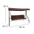 Flash Furniture TLH-007-BN-GG Brown 3-Seat Outdoor Steel Convertible Canopy Patio Swing Bed addl-5