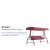 Flash Furniture TLH-007-MRN-GG Maroon 3-Seat Outdoor Steel Convertible Canopy Patio Swing Bed addl-3