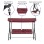 Flash Furniture TLH-007-MRN-GG Maroon 3-Seat Outdoor Steel Convertible Canopy Patio Swing Bed addl-4