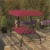 Flash Furniture TLH-007-MRN-GG Maroon 3-Seat Outdoor Steel Convertible Canopy Patio Swing Bed addl-6