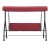 Flash Furniture TLH-007-MRN-GG Maroon 3-Seat Outdoor Steel Convertible Canopy Patio Swing Bed addl-7