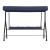 Flash Furniture TLH-007-NV-GG Navy 3-Seat Outdoor Steel Convertible Canopy Patio Swing Bed addl-12
