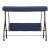 Flash Furniture TLH-007-NV-GG Navy 3-Seat Outdoor Steel Convertible Canopy Patio Swing Bed addl-7