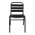 Flash Furniture TLH-015C-BK-GG Black Metal Indoor/Outdoor Restaurant Stack Chair with Metal Triple Slat Back addl-10