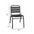 Flash Furniture TLH-015C-BK-GG Black Metal Indoor/Outdoor Restaurant Stack Chair with Metal Triple Slat Back addl-4