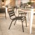 Flash Furniture TLH-015C-BK-GG Black Metal Indoor/Outdoor Restaurant Stack Chair with Metal Triple Slat Back addl-5