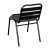 Flash Furniture TLH-015C-BK-GG Black Metal Indoor/Outdoor Restaurant Stack Chair with Metal Triple Slat Back addl-7