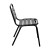 Flash Furniture TLH-015C-BK-GG Black Metal Indoor/Outdoor Restaurant Stack Chair with Metal Triple Slat Back addl-9