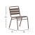 Flash Furniture TLH-015C-BZ-GG Bronze Metal Indoor/Outdoor Restaurant Stack Chair with Metal Triple Slat Back addl-4