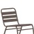 Flash Furniture TLH-015C-BZ-GG Bronze Metal Indoor/Outdoor Restaurant Stack Chair with Metal Triple Slat Back addl-8