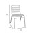 Flash Furniture TLH-015C-GG Silver Metal Indoor/Outdoor Restaurant Stack Chair with Metal Triple Slat Back addl-4