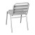 Flash Furniture TLH-015C-GG Silver Metal Indoor/Outdoor Restaurant Stack Chair with Metal Triple Slat Back addl-7