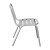 Flash Furniture TLH-015C-GG Silver Metal Indoor/Outdoor Restaurant Stack Chair with Metal Triple Slat Back addl-9
