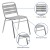 Flash Furniture TLH-015-GG Aluminum Indoor/Outdoor Restaurant Stack Chair with Triple Slat Back addl-3
