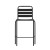 Flash Furniture TLH-015H-BK-GG Black Metal Indoor/Outdoor Restaurant Bar Height Stool with Metal Triple Slat Back addl-10