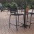 Flash Furniture TLH-015H-BK-GG Black Metal Indoor/Outdoor Restaurant Bar Height Stool with Metal Triple Slat Back addl-1