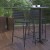 Flash Furniture TLH-015H-BK-GG Black Metal Indoor/Outdoor Restaurant Bar Height Stool with Metal Triple Slat Back addl-6