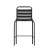 Flash Furniture TLH-015H-BK-GG Black Metal Indoor/Outdoor Restaurant Bar Height Stool with Metal Triple Slat Back addl-7