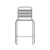 Flash Furniture TLH-015H-GG Silver Metal Indoor/Outdoor Restaurant Bar Height Stool with Metal Triple Slat Back addl-10