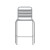 Flash Furniture TLH-015H-GG Silver Metal Indoor/Outdoor Restaurant Bar Height Stool with Metal Triple Slat Back addl-10