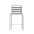 Flash Furniture TLH-015H-GG Silver Metal Indoor/Outdoor Restaurant Bar Height Stool with Metal Triple Slat Back addl-7