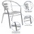 Flash Furniture TLH-017B-GG Aluminum Indoor/Outdoor Restaurant Stack Chair with Triple Slat Back and Arms addl-4