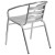Flash Furniture TLH-017B-GG Aluminum Indoor/Outdoor Restaurant Stack Chair with Triple Slat Back and Arms addl-6