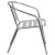 Flash Furniture TLH-017B-GG Aluminum Indoor/Outdoor Restaurant Stack Chair with Triple Slat Back and Arms addl-8