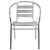Flash Furniture TLH-017B-GG Aluminum Indoor/Outdoor Restaurant Stack Chair with Triple Slat Back and Arms addl-9