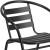 Flash Furniture TLH-017C-BK-GG Black Metal Restaurant Stack Chair with Aluminum Slats addl-10