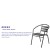 Flash Furniture TLH-017C-BK-GG Black Metal Restaurant Stack Chair with Aluminum Slats addl-3