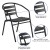 Flash Furniture TLH-017C-BK-GG Black Metal Restaurant Stack Chair with Aluminum Slats addl-4