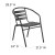 Flash Furniture TLH-017C-BK-GG Black Metal Restaurant Stack Chair with Aluminum Slats addl-5