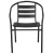 Flash Furniture TLH-017C-BK-GG Black Metal Restaurant Stack Chair with Aluminum Slats addl-9